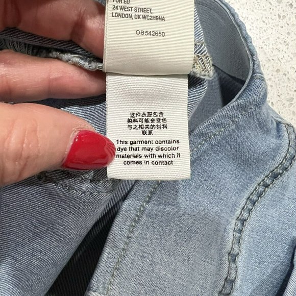 Free People Penny Pull On Flare Jeans Light Wash Jean High Rise Stretch Size 28 - Picture 10 of 12